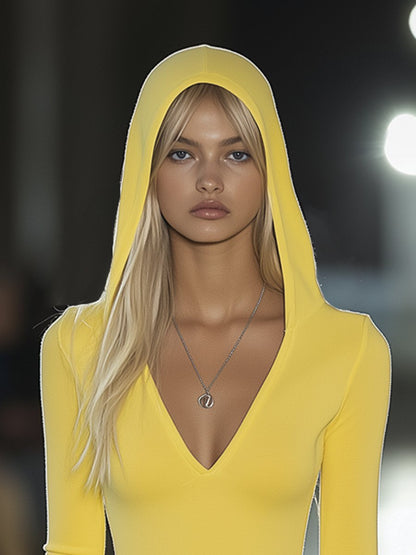 Robe T-shirt Mini à Capuche Slim Fit - Mode Décontractée, Expédition en 24h !