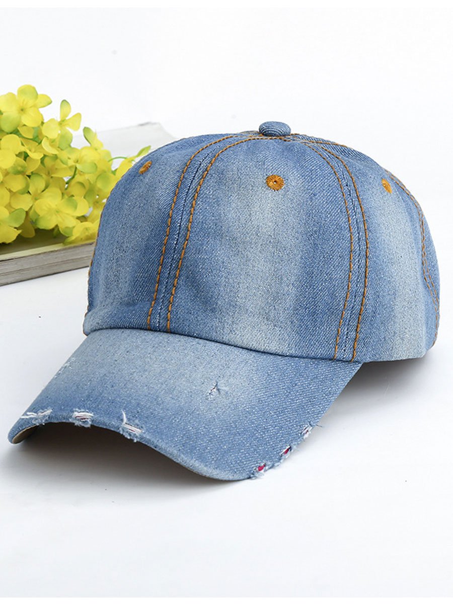 Casquette en Denim Stylée avec Protection Solaire - Idéale pour un Look Décontracté
