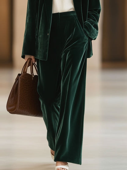 Expédition Rapide en 24h : Pantalons Vintage en Velours Décontractés et Amples avec Poches