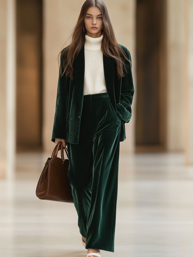 Expédition Rapide en 24h : Pantalons Vintage en Velours Décontractés et Amples avec Poches