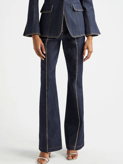 Jeans Évasés Vintage avec Fermeture Éclair - Expédition en 24 Heures !