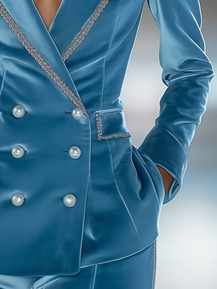 Veste en Velours Rétro Décontractée avec Poches - Style Ample et Élégant