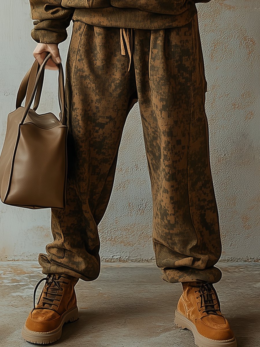 Ensemble Deux Pièces : Sweat à Capuche Camouflage Rétro et Leggings - Expédition Rapide en 24 Heures