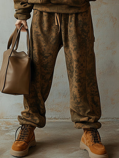 Ensemble Deux Pièces : Sweat à Capuche Camouflage Rétro et Leggings - Expédition Rapide en 24 Heures