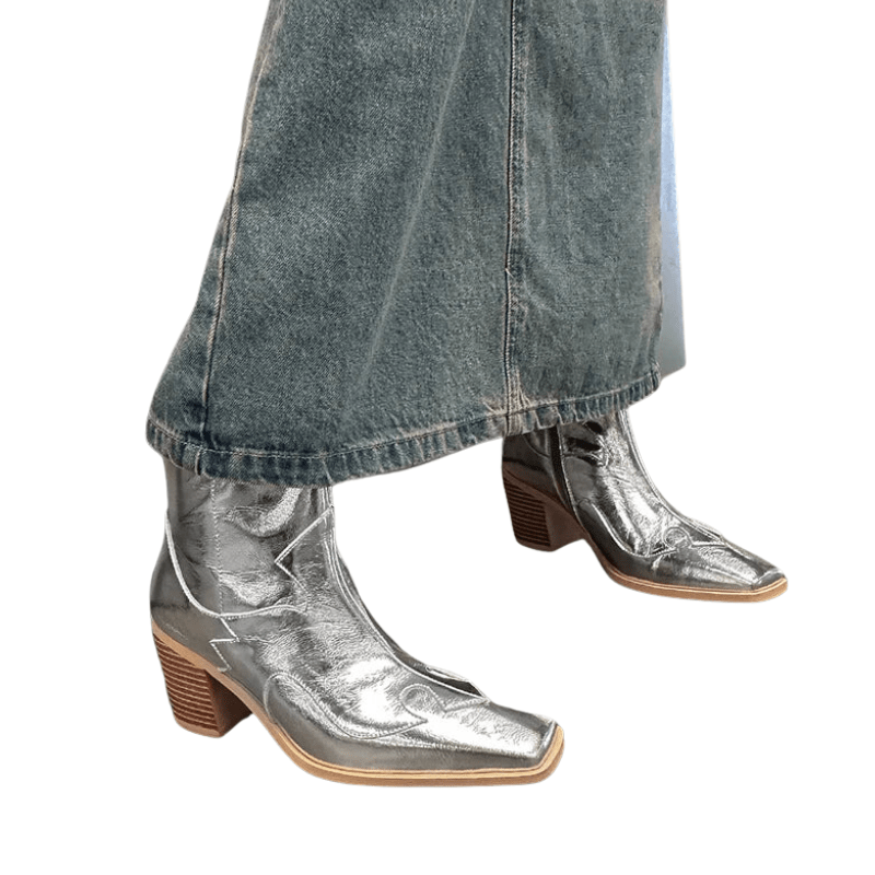 Stylish Square-Toe Cowboy Boots